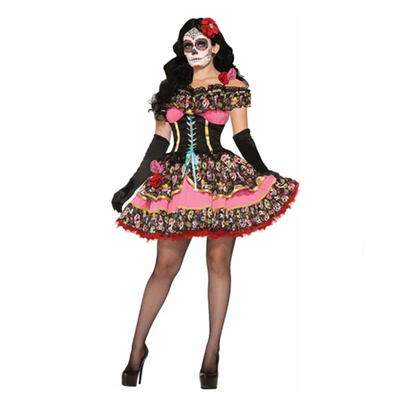 Zombie Party Games - 女性のための花嫁の変装,死んだ花の妖精の幽霊のメキシコの日,ハロウィーンパーティーのコスプレ,ホラー,ゾンビ,頭蓋骨,吸血鬼,大人
