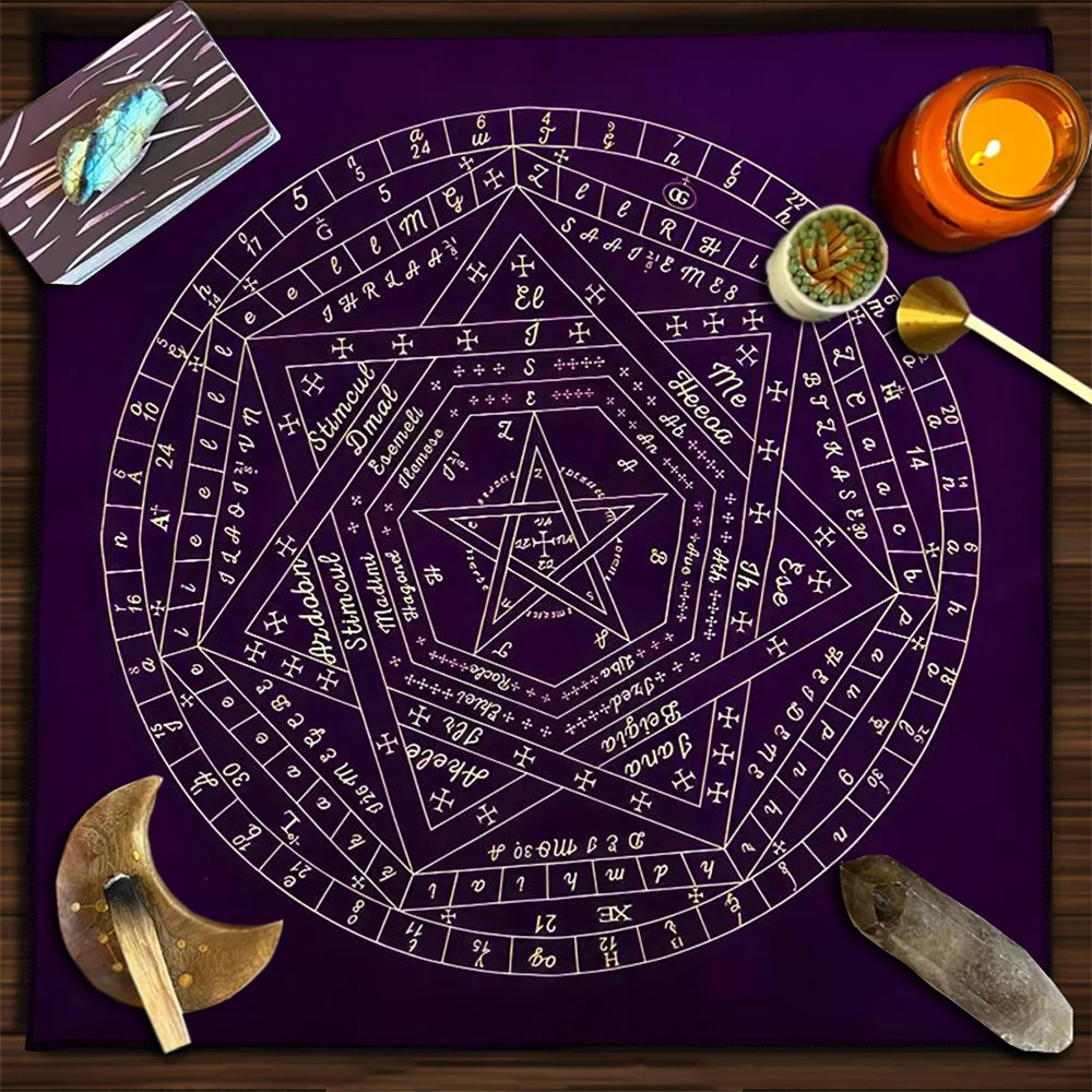 Zodiac Party Games - ビデオゲームカード用タロットカードテーブルクロス,占星術チャート,zodiacのホイール,ルタル生地