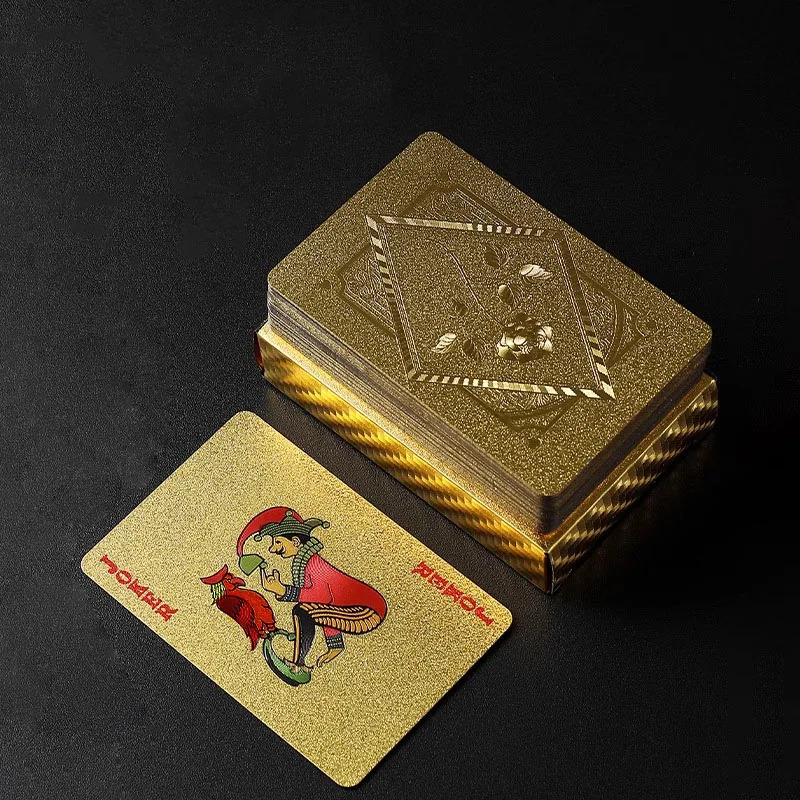 Party Games Using Cards - 金箔エンボス加工のバラ柄ポーカーカード 防水・洗濯可能・耐久性のあるデッキ 家庭用パーティー・エンターテイメントゲーム用