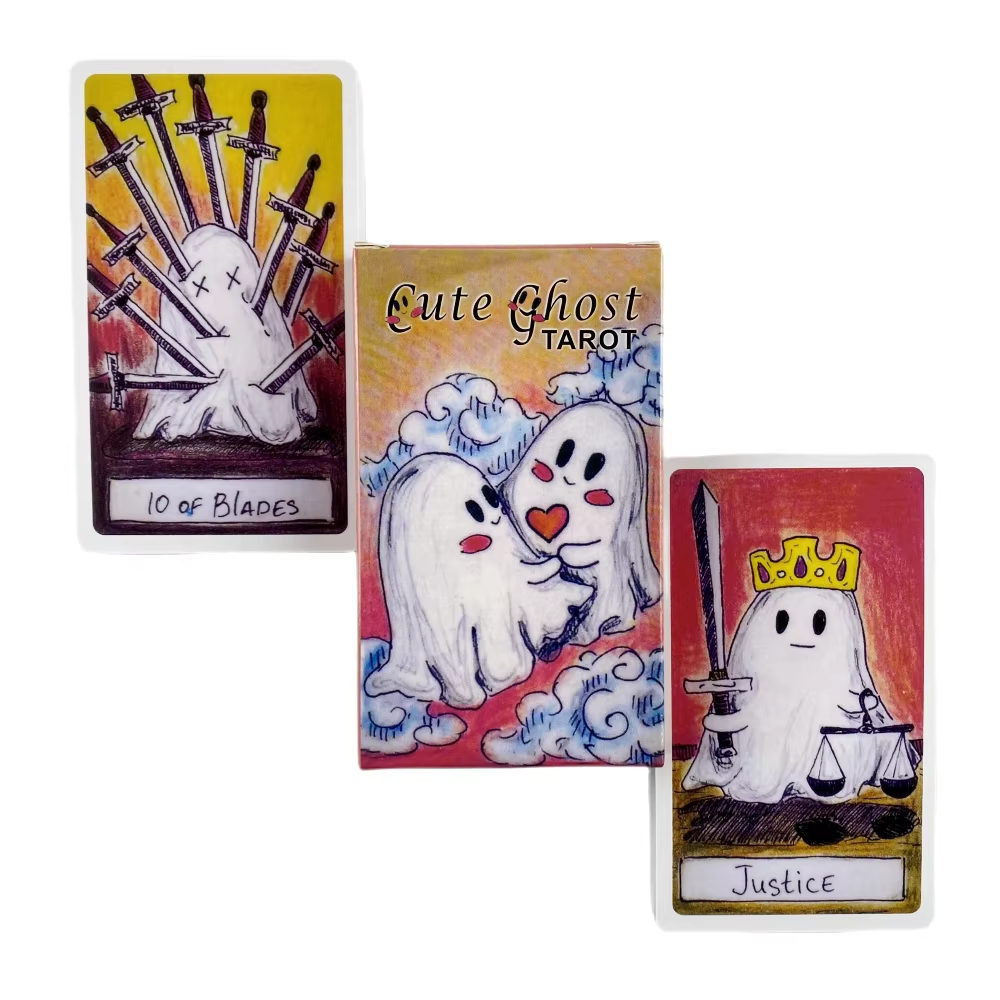 Party Games Adult Birthday - かわいいゴーストタロットデッキおもちゃセットタロットデッキオラクルカード占い家族遊び誕生日プレゼントパーティーエンターテイメントボードゲーム