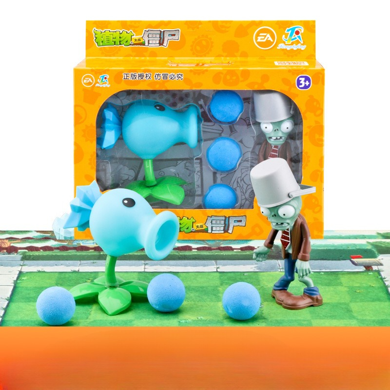Zombie Party Games - プラントvs.ゾンビ ゲームアニメ周辺機器 ピーシューターおもちゃセット ソフトシリコンゾンビ 子供のおもちゃ 誕生日プレゼント