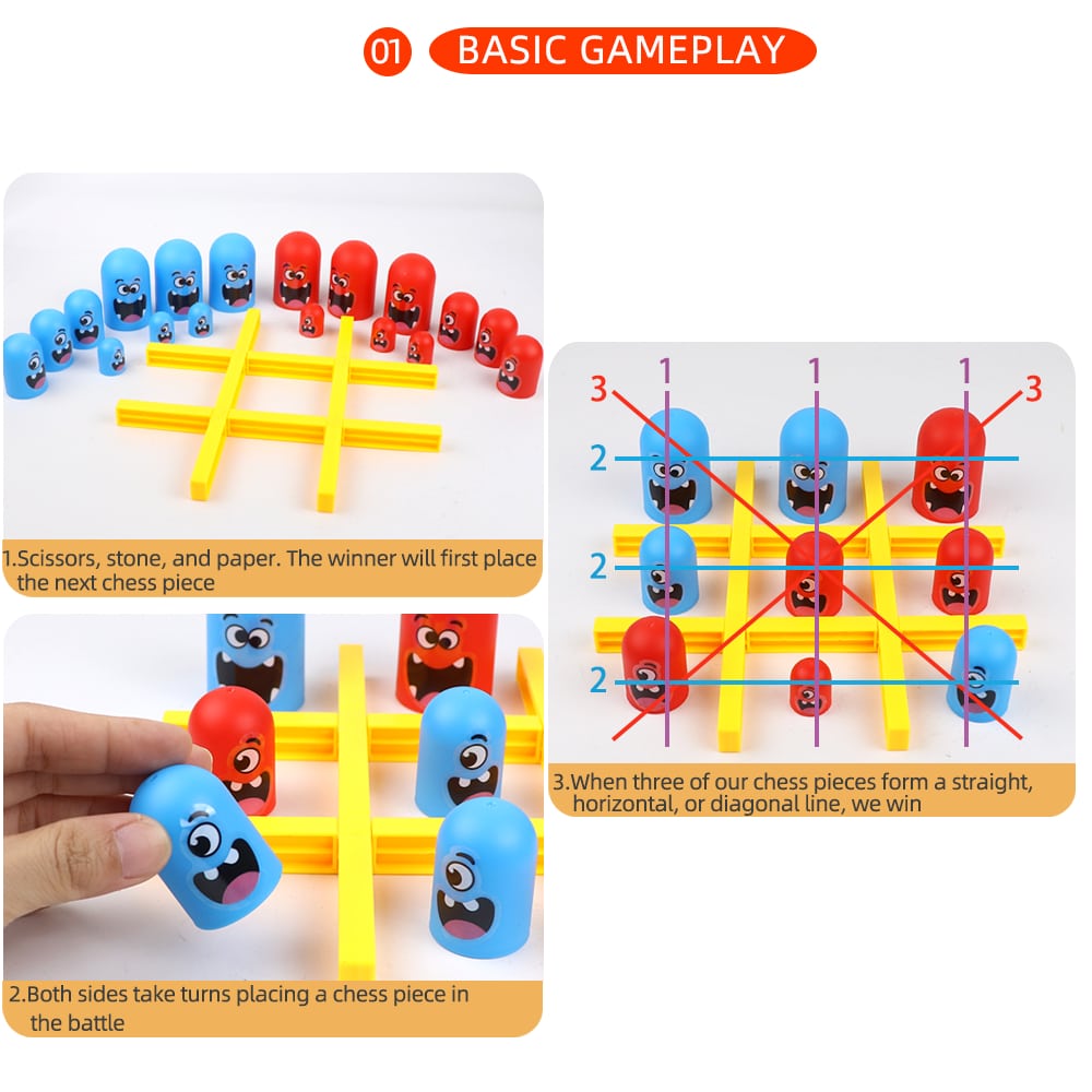 面白いテーブルボードゲーム 三目並べ 知的 大きな食べる 小 - Tic Tac Toe Giant のレビューと価格