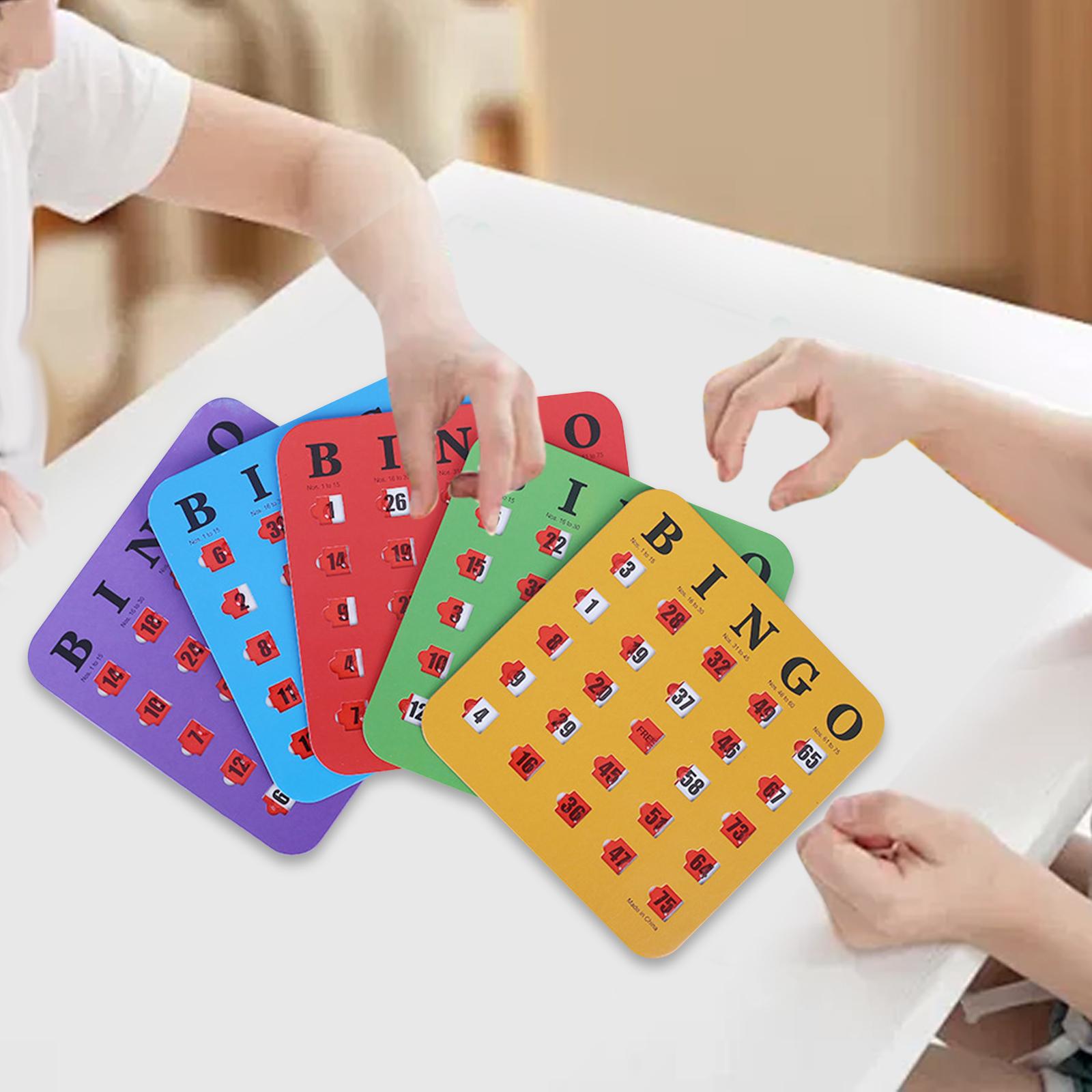 5枚入りビンゴゲームカード、大きなプリントのビンゴカードボー - Party Games For Large Groups のレビューと価格