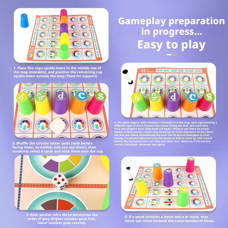ホットキッズ 中国語ピンインマッチングボードゲーム カラフル - Party Games At Home のレビューと価格
