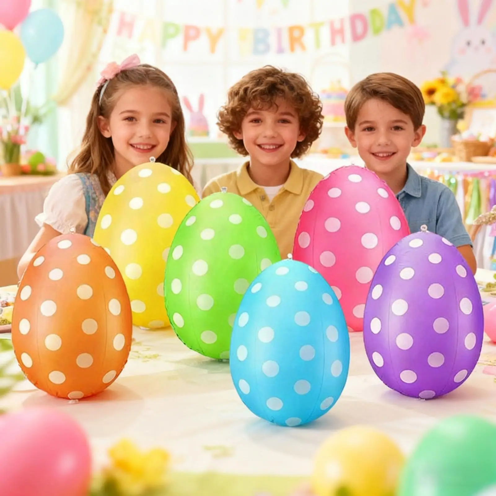 6個入りインフレータブルイースターエッグ/セット イースター - Party Games Easter Egg のレビューと価格