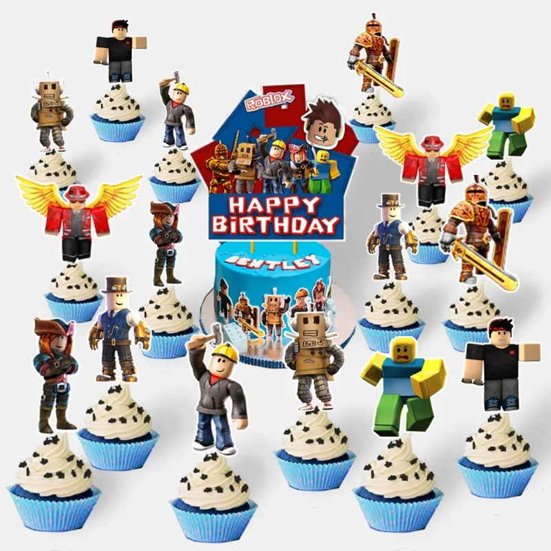 ゲームロブロックス漫画誕生日パーティーバルーンプルフラッグケ - Party Games Adult Birthday のレビューと価格