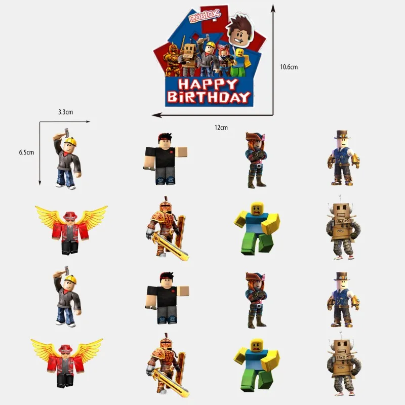 ゲームロブロックス漫画誕生日パーティーバルーンプルフラッグケ - Party Games Adult Birthday のレビューと価格
