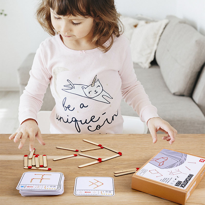 モンテッソーリマッチパズルゲーム木のおもちゃ DIY 数学幾 - Party Games At Home のレビューと価格