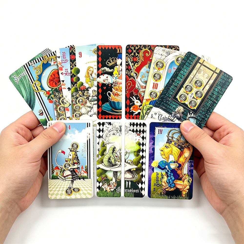 78枚の不思議の国のアリスタロットデッキ（10.5 × 6. - Party Games Alice In Wonderland のレビューと価格