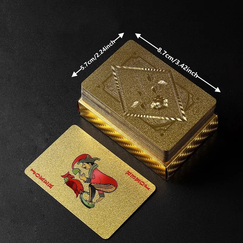 金箔エンボス加工のバラ柄ポーカーカード 防水・洗濯可能・耐久 - Party Games Using Cards のレビューと価格
