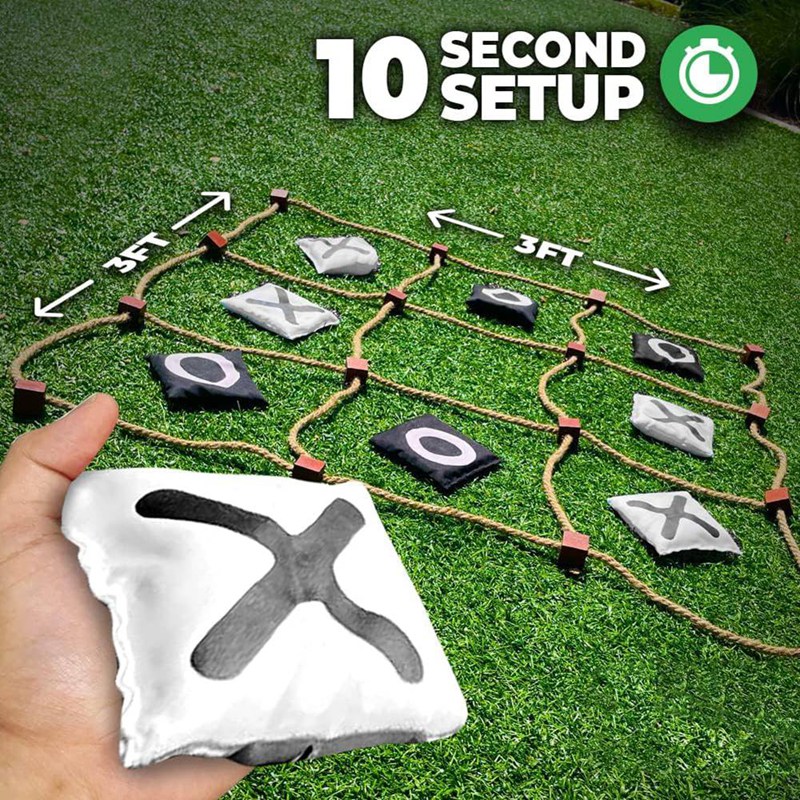 巨大な三目並べ屋外ゲーム、組み立て不要、すぐに設置できるビー - Tic Tac Toe Giant のレビューと価格