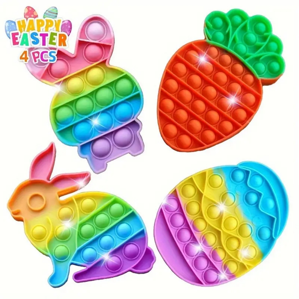 イースターバニーエッグ4個セット、ニンジン型フィンガープレス - Party Games Easter Egg のレビューと価格