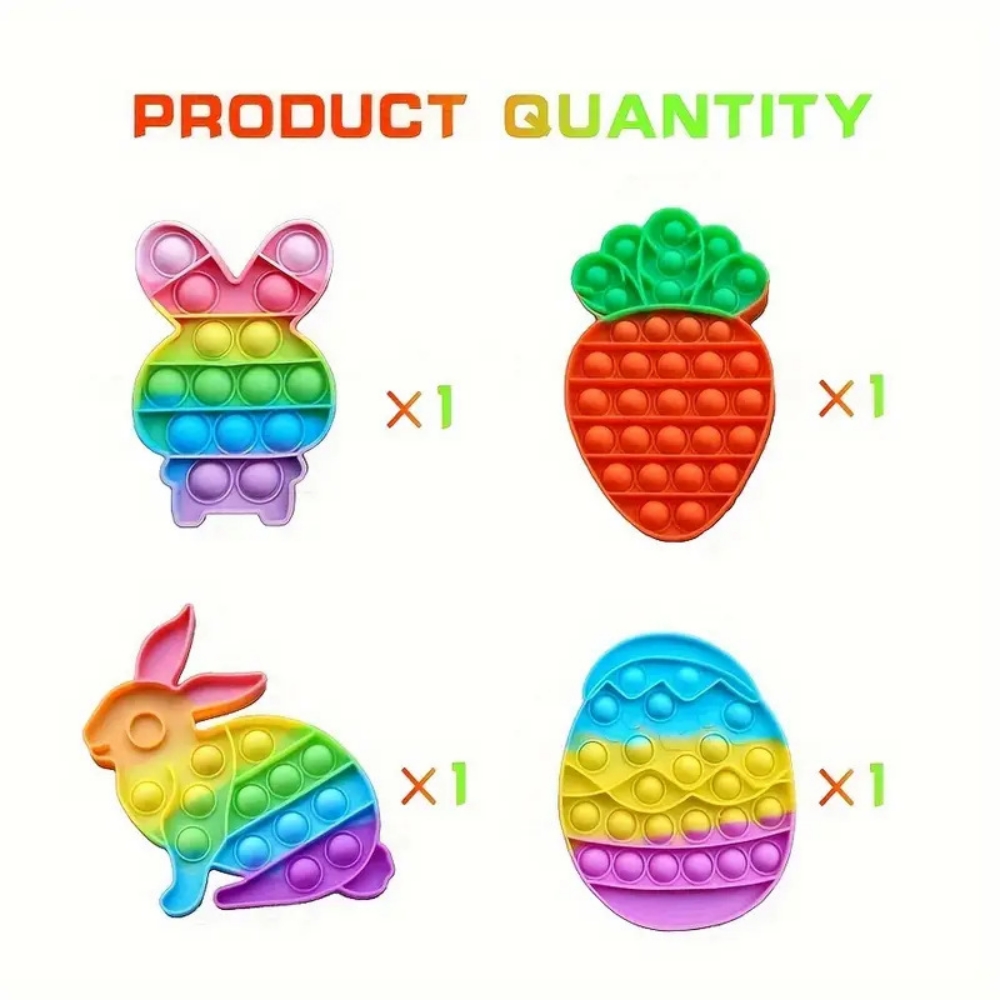 イースターバニーエッグ4個セット、ニンジン型フィンガープレス - Party Games Easter Egg のレビューと価格