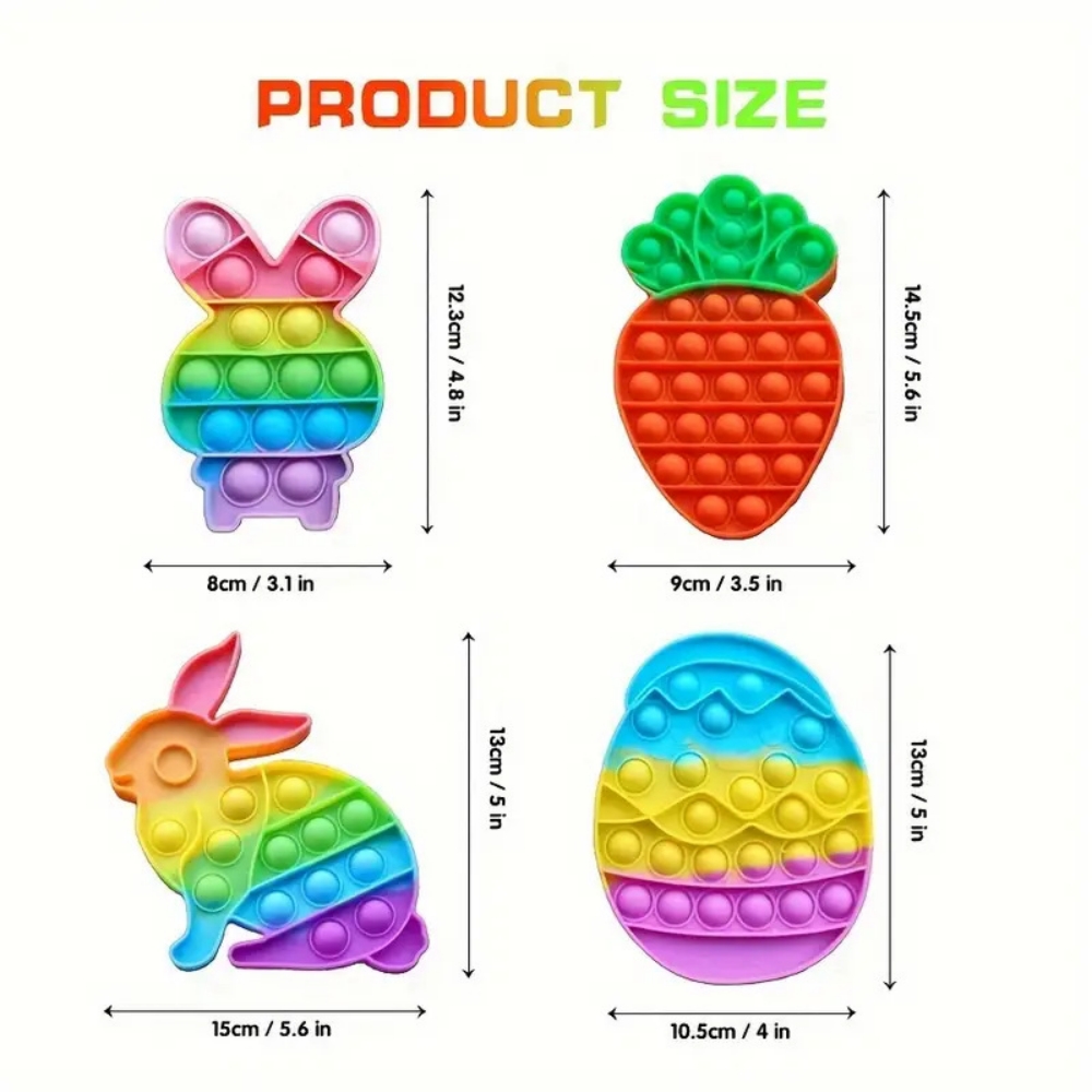 イースターバニーエッグ4個セット、ニンジン型フィンガープレス - Party Games Easter Egg のレビューと価格