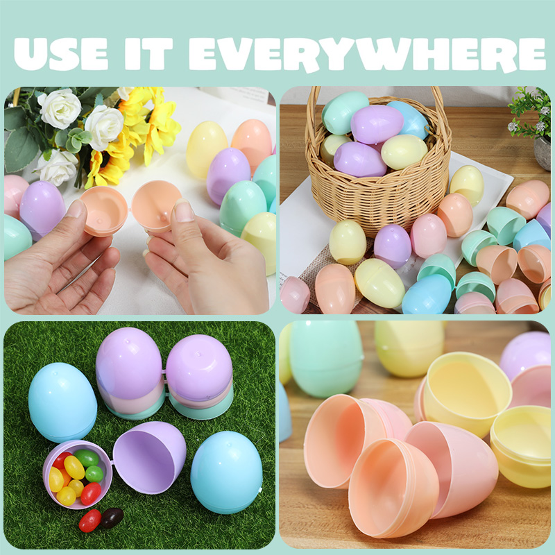 12/24パック 充填可能なイースターエッグ プラスチック  - Party Games Easter Egg のレビューと価格