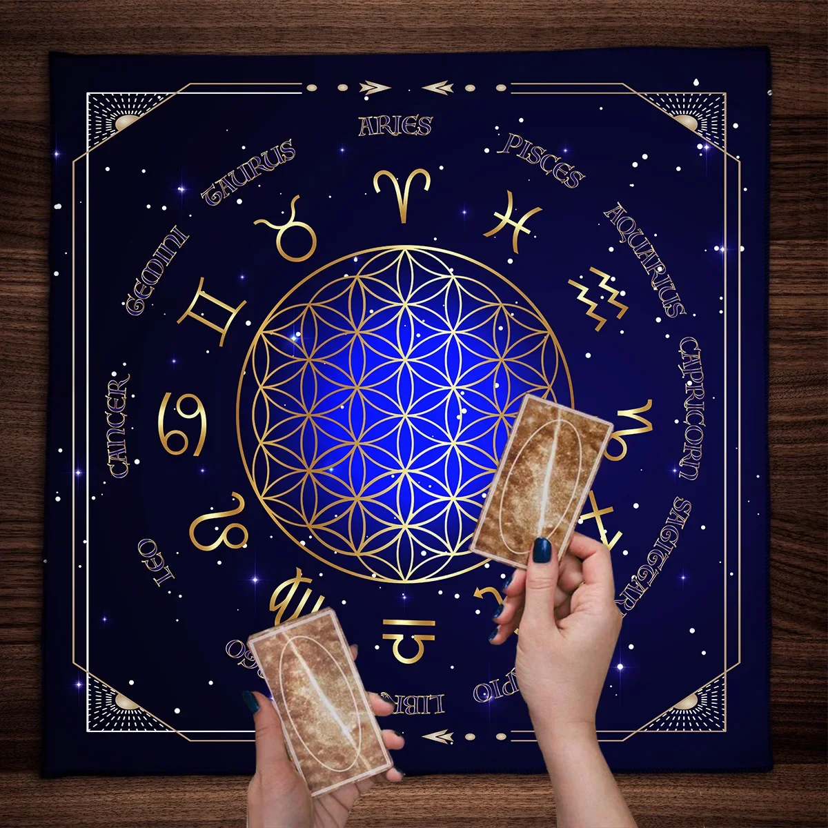 曼荼羅のホイール付きタロットテーブルクロス,占星術ボードゲー - Zodiac Party Games のレビューと価格