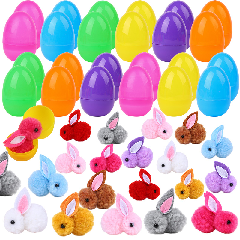 24個入りのかわいいイースターエッグ、ウサギのフィギュア付き - Party Games Easter Egg のレビューと価格