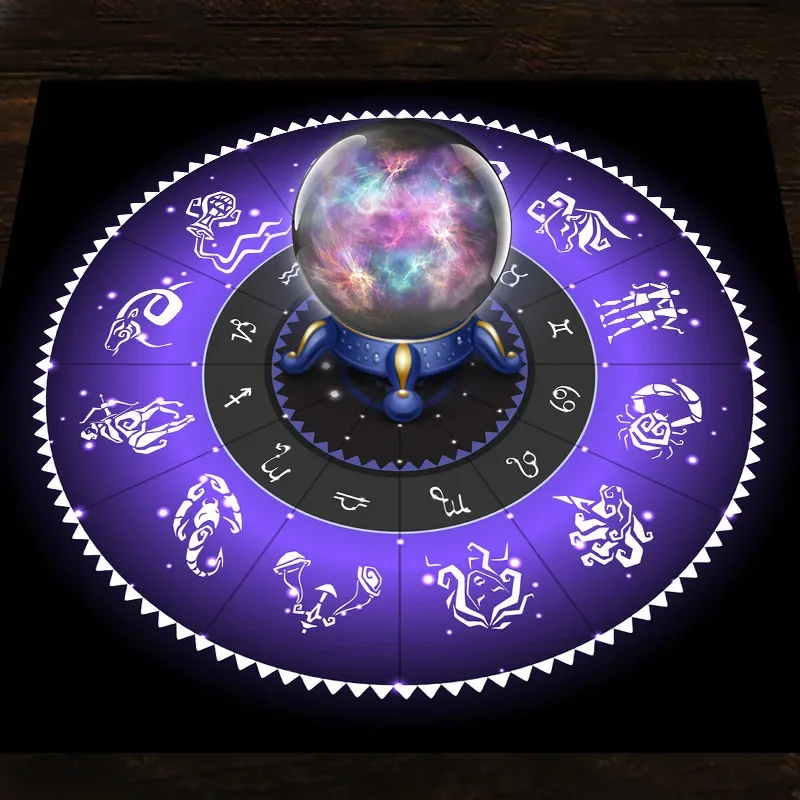 タロットクロス紫干支ホイールベルベットクロス占いボードゲーム - Zodiac Party Games のレビューと価格