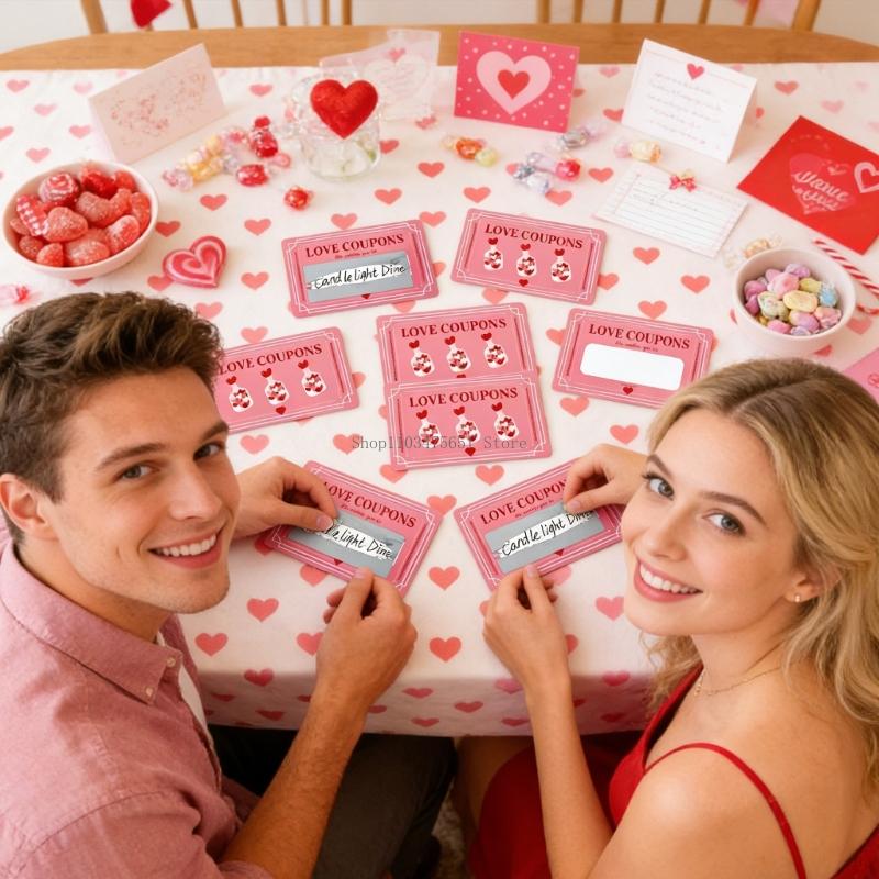 感情を明らかにするカード ピンクのバレンタインデー スクラッ - Party Games Using Cards のレビューと価格